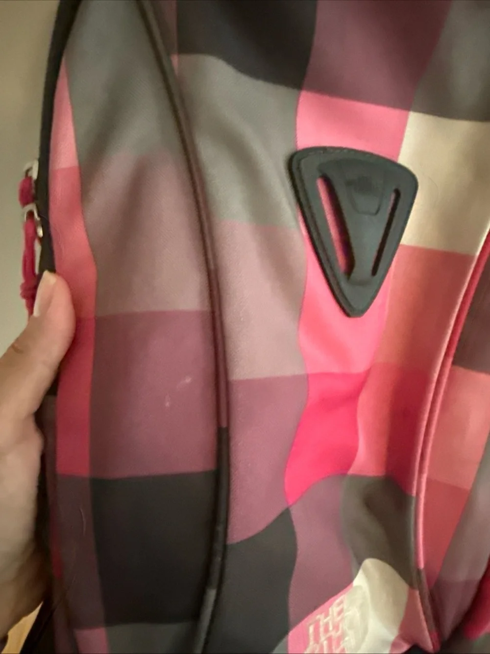 The North Face Wasatch Girls Backpack! Pink/Gray Plaid Zip Pockets